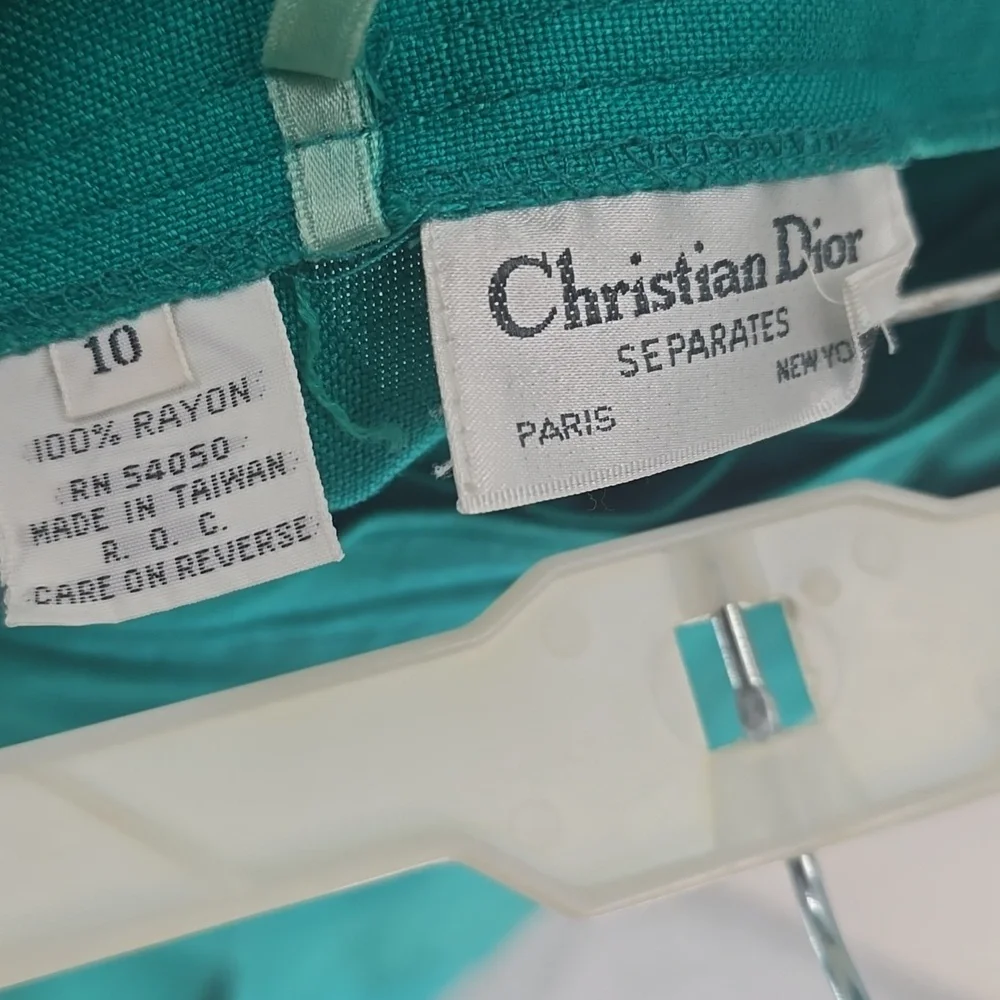 Christian Dior Vintage Teal Skirt Set‎